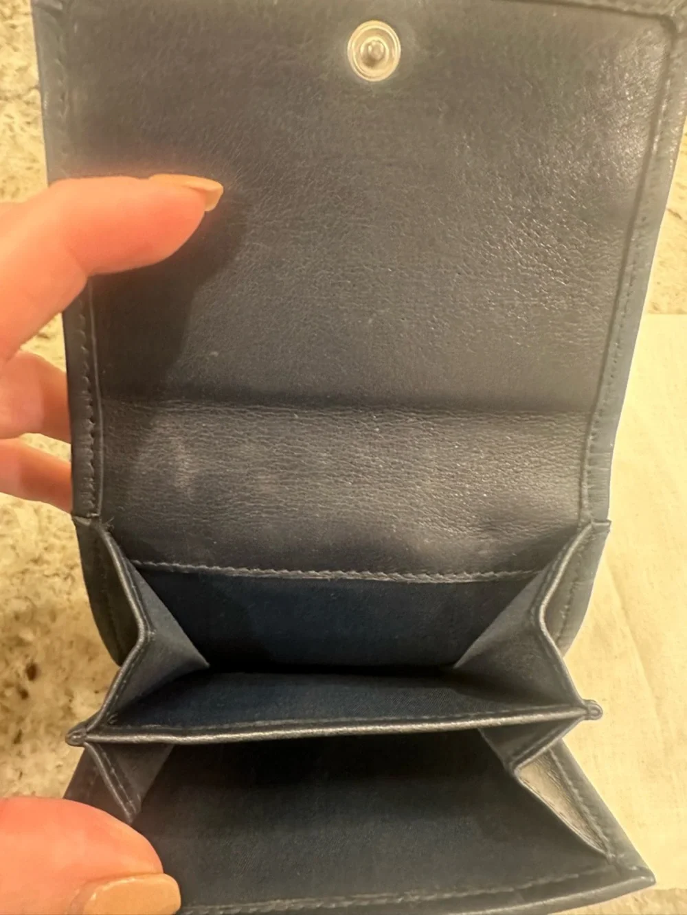 Dior Black and Beige Monogram Canvas Wallet with Silver Logo